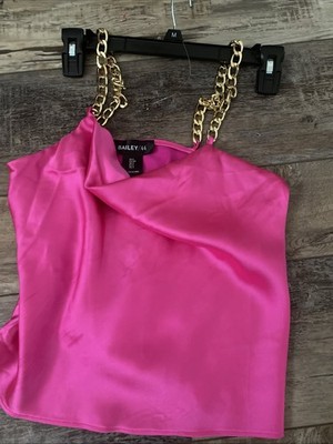 Women s Club Shirt With Chains For Straps In Pink