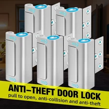 Home Security Child Safety Door Lock Childproof Door Reinforcement Lock Silve US