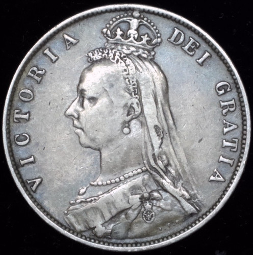 1888 Great Britain Half Crown / Large Silver Coin / Hi-Res Video