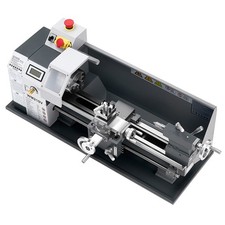 Uimoso Tornio per Metalli 210 x 370mm 550W da Banco con Velocità fino a 2500 RPM