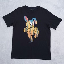 Paul Smith Finger Rabbit W/ Color T-shirt Mens M Black Organic Cotton Rare