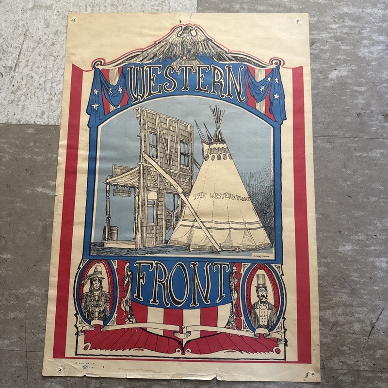 Western Front Psychedelic Rock Poster 1960’s San Francisco Bill Graham ORIG.