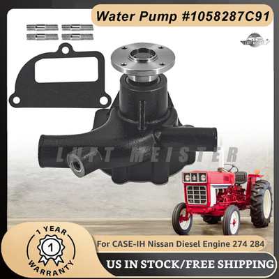 1058287C91 Water Pump Fit For CASE-IH Nissan Diesel Engine 274 284 NEW US STOCK