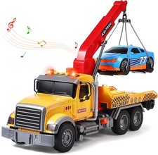 Tow Truck Toy Transporter Truck 1:16 Tow Toy W/Racing Car Sound&Light Vehicles