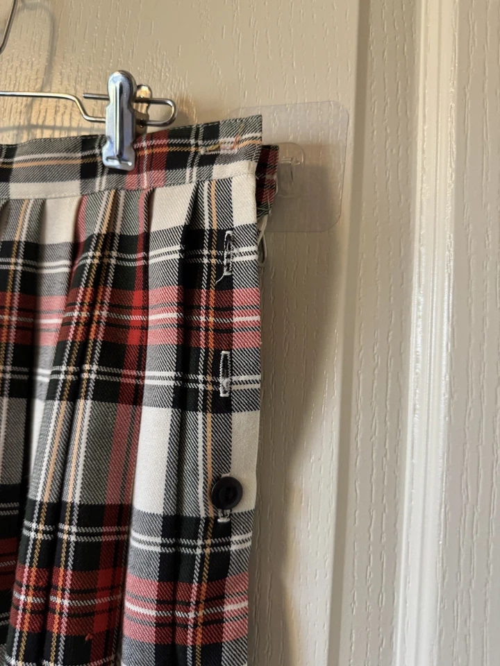 Falda plisada vintage para mujer Lloyd roja negra talla 6 EE. UU. Foto 2 de 4