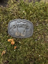 1970  s vintage Brass Country Music Belt Buckle