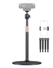 Desk Webcam Tripod Stand 360 Swivel 1/4 Thread Streaming Video Call Mount