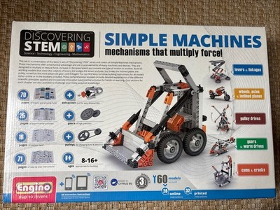 Engino Discovering STEM Simple Machines Kit NEW Sealed 60 Models Gears Pulleys