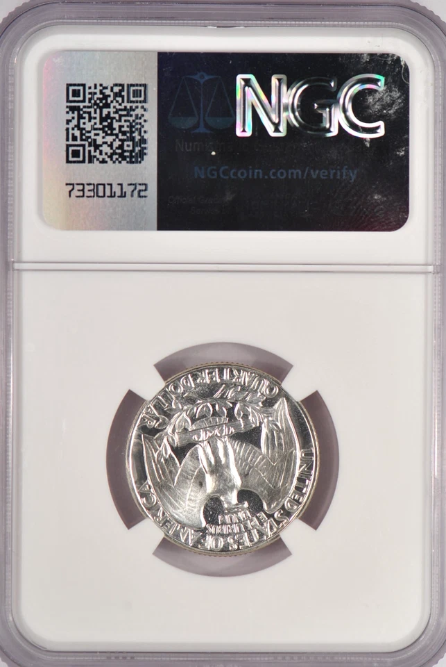 1951 Washington Quarter Proof NGC PF 66 CAMEO PR66CAM Frosty Coin 25C - Image 2 of 2