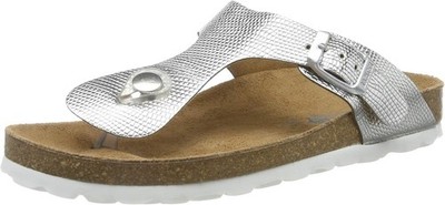 Richter Mädchen Bios 5503 Pantoletten Zehentrenner, Grau (steel), 29 EUR
