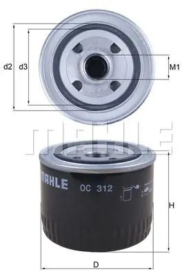 Ölfilter Anschraubfilter OC 312 KNECHT für LAND ROVER ROVER MG