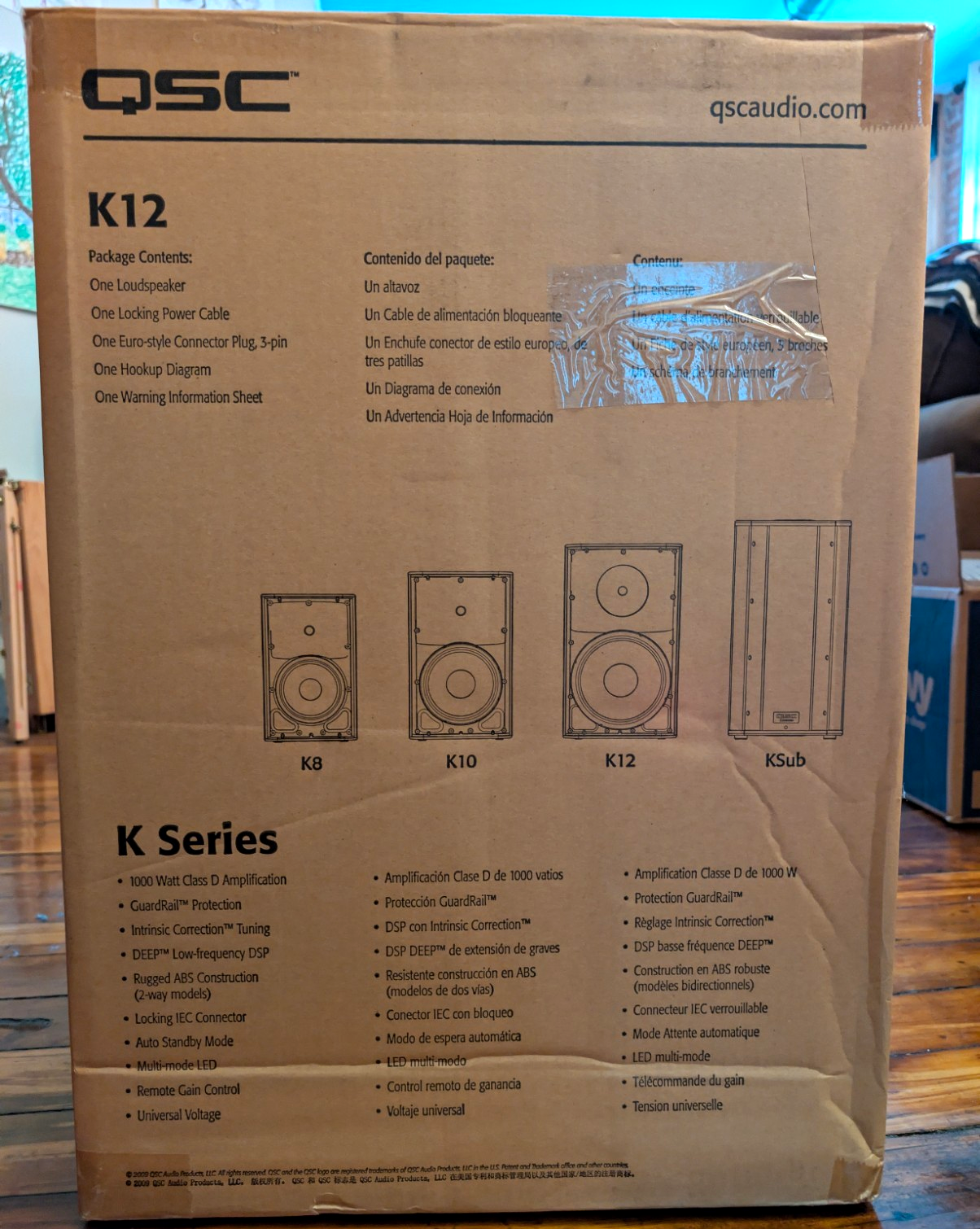 Brand New - QSC K12 12" 1000W Active Powered PA Speaker Loudspeaker, Wired XLR