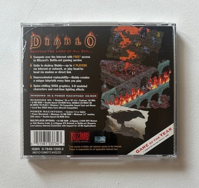 DIABLO Windows 95/NT & Power Macintosh CD-Rom | 1998 Blizzard