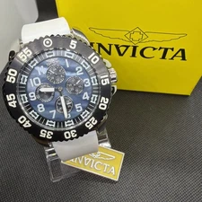 * ONE OF A KIND * Invicta Pro Driver Men’s Watch White Rubber Band (18986) 48mm