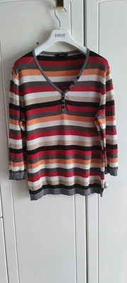 Schöner Damen S.Milton Strickpullover Gr. 42 Seide in Multicolor TOP - Bild 1 von 4