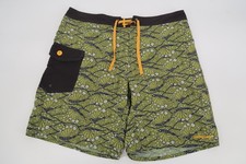 Patagonia Wavefarer Boardshorts Mens 34 Green Hexy Fish Patch Pocket 86661
