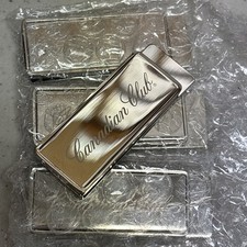 Vintage Set/4 NEW Canadian Club Moneyclip PROMOTION money Clip Whiskey Chrome