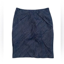Balenciaga Dark Blue Pencil Skirt Denim Jean 42