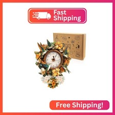 Cutywood 3D Puzzles for Adults Wooden Hummingbird Puzzle Clock Adult Crafts