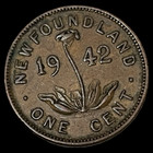 1942 Newfoundland 1 Cent George VI Small Penny Coin KM 18 Low Mintage Ottawa — photo 5