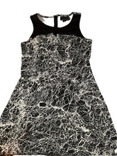 Attention Ladies Black & White Dress Size M K72