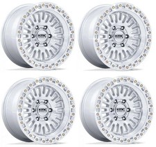 4-17X8.5 KMC KM554 AZTEC 6X4.5 0MM GLOSS SILV...