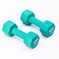 JFIT Neoprene Dumbbells Set of 2 12 LBS Fitness Weights Exercise Equipment