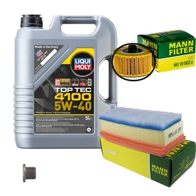 MANN Inspektionspaket 5 L LIQUI MOLY Top Tec 4100 5W-40 für Renault Clio IV BH 