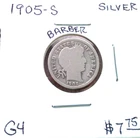 1905 SAN FRANCISCO BARBER SILVER DIME IN GOOD CONDITION.