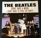 Beatles, Capitol Records, 1965, Straight Cut "Eight Days A Week" PS, EX