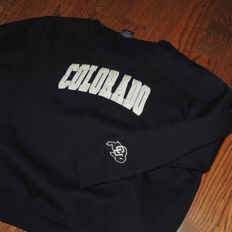 Colosseum Women’s Sizes XXL Colorado Buffaloes Sweatshirt Black Stitched - Image 2 of 4