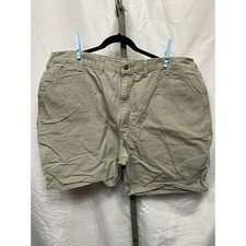Carhartt Mens Canvas Carpenter Shorts Khaki Tan Utility Workwear - 2 pair