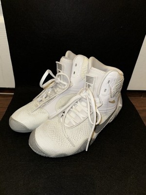 Nike Tawa Flyknit Wrestling Shoes Men Size 10 White / Silver  display picture 3