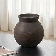 ** NEW Large Brown Ceramic Vase | 13" Tall | Zen Minimalist Home Decor