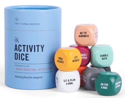 Mood-Boosting Activity Dice - 9 Wooden Dice for Self-Care & Connection - A Mi...