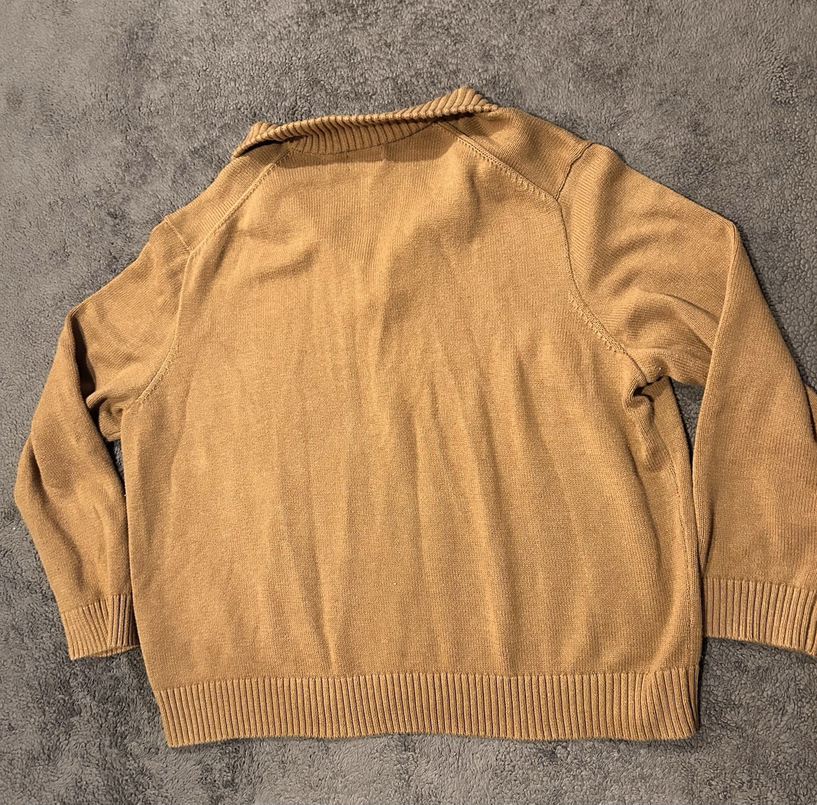 Polo Ralph Lauren Quarter Zip Pullover Sweater Brown Embroider Logo Men’s 5XB thumbnail 4