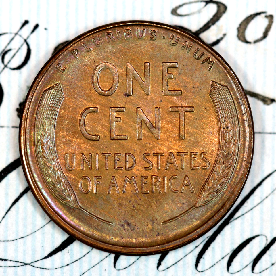 * 1927-D * SOLID+ GEM BU MS LINCOLN WHEAT PENNY * FROM ORIGINAL ...