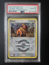 Fire red & Leaf Green Reverse Holo Tauros PSA 10 LowPop