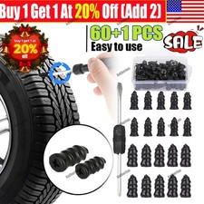 61PCS Car Vacuum Tire Repair Nail Rubber Screw Nails+ Screwdriver Tool Set w/Box