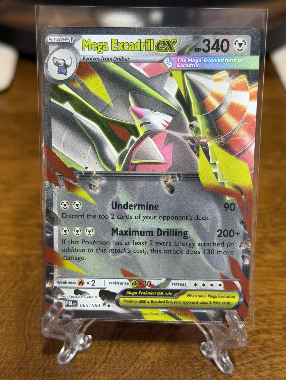 Mega Excadrill ex 065/084 Pitch Black English Pokemon TCG Card NM