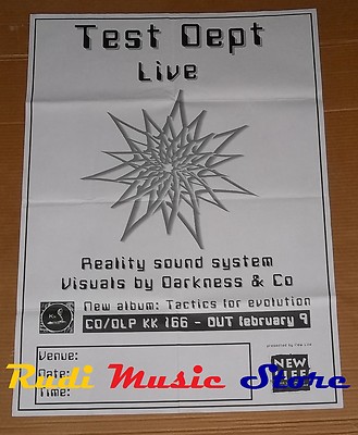 POSTER rock PROMO TEST DEPT LIVE TACTICS 84 X 59,5 cm NOcd dvd vhs lp live mc