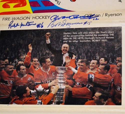 Vintage 1967 Montreal Canadiens Book Firewagon Hockey Signed x4 Cournoyer 1st Ed - Picture 3 of 9