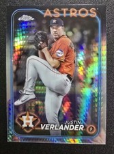 2024 Topps Chrome Baseball #291 JUSTIN VERLANDER Prism Refractor 