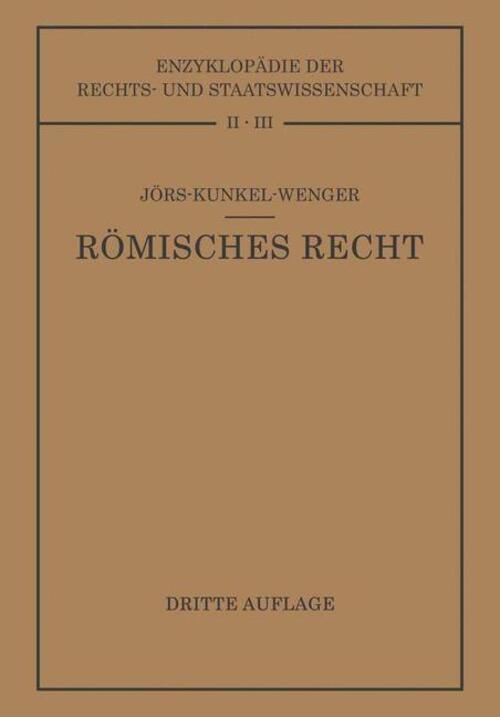 Thumbnail - Römisches Privatrecht | Paul Jörs (u. A.) | Auf Grund Des Werkes Von