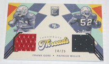 2020 Elite Throwback Threads Doubles #TTD-FP - Frank Gore/Patrick Willis 14/25