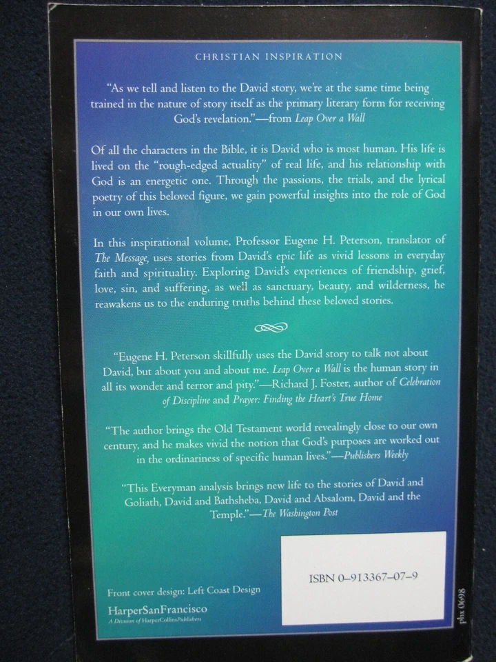 Leap Over A Wall [Paperback] Peterson, Eugene H. - Image 2 of 2