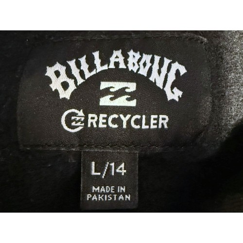 Billabong Kids Black Recycler Hoodie Sweatshirt Pullover Casual Streetwear L/14 - Picture 2 of 9