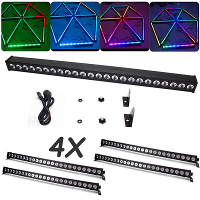 RGB 24LED DMX Stage Wall Wash Bar Light Strobe Effect DJ Party Beam Light Bar