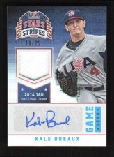 2015 Panini USA Stars & Stripes Kale Breaux Game Gear Longevity Auto #'d /25
