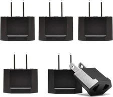 Ceptics European to US Plug Adapter Socket Type C to Type A 6 Pack